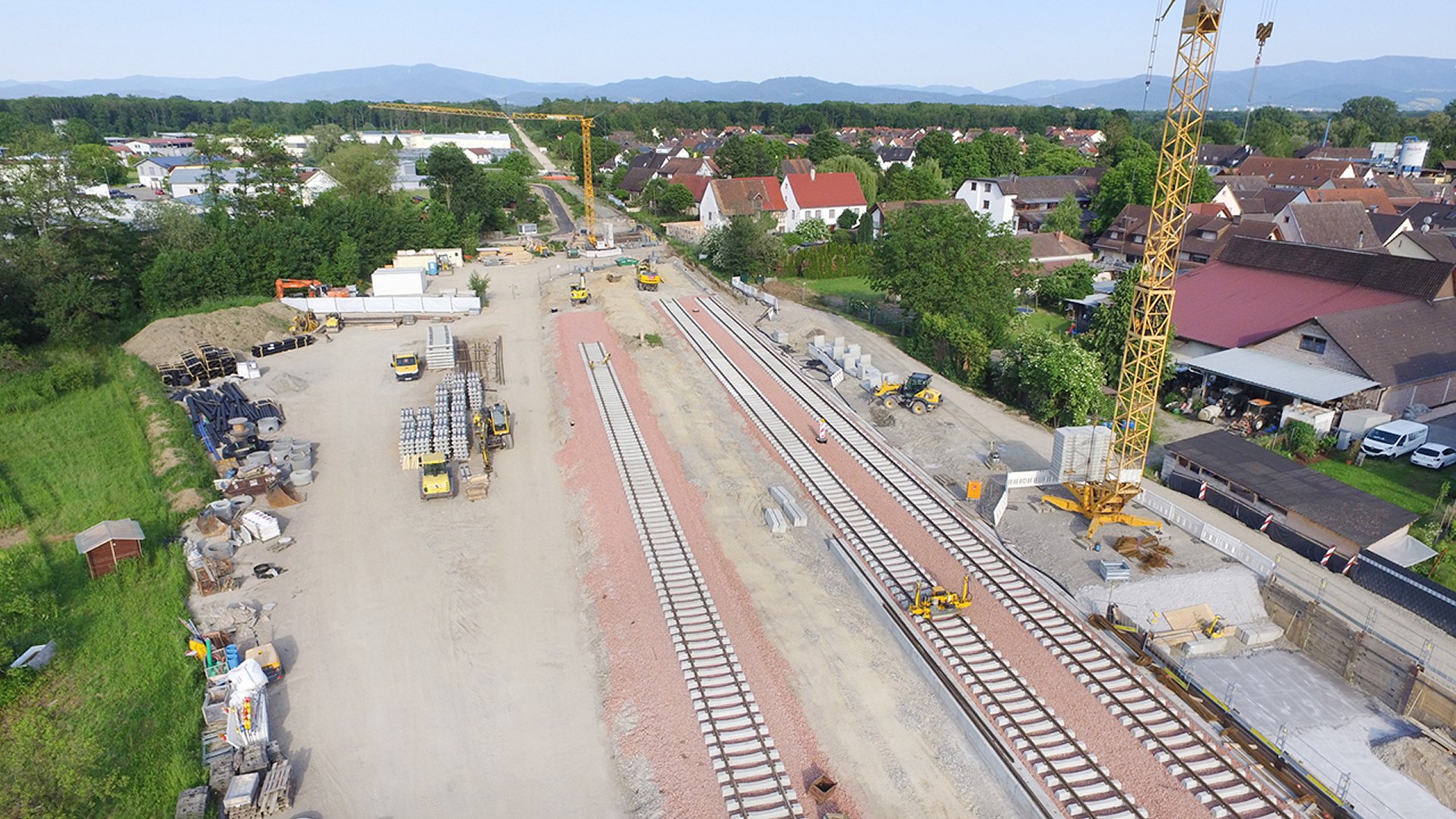 4. Juni 2019: Stand der Ausbauarbeiten am Bahnhof ©DB AG