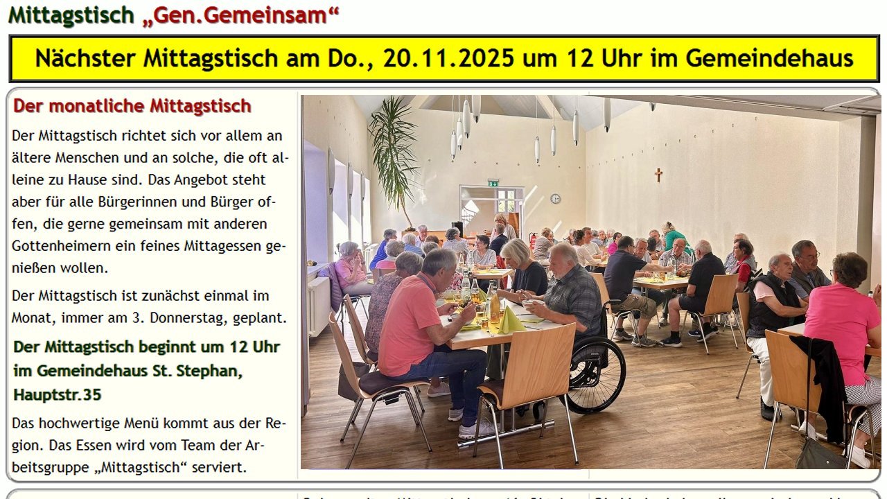 Weiter zu Mittagstisch