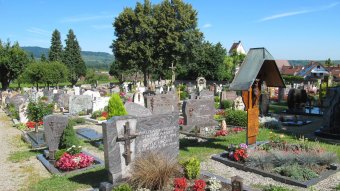 Blick über Friedhof Gottenheim