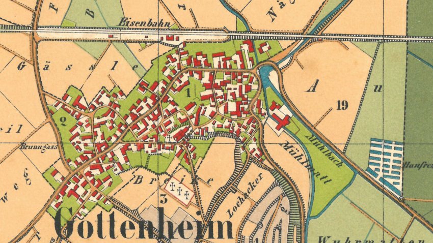 1883 Ausschnitt Gottenheim