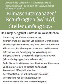 Ausschreibung Klimaschutzmanager